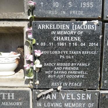 ARKELDIEN Charlene nee JACOBS 1961-2014