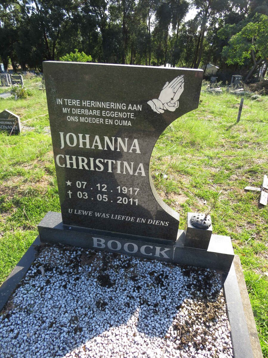 BOOCK Johanna Christina 1917-2011