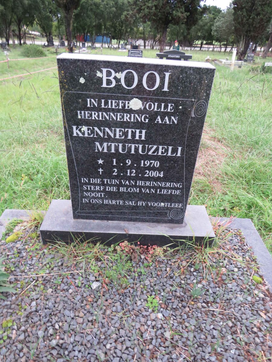 BOOI Kenneth Mtutuzeli 1970-2004