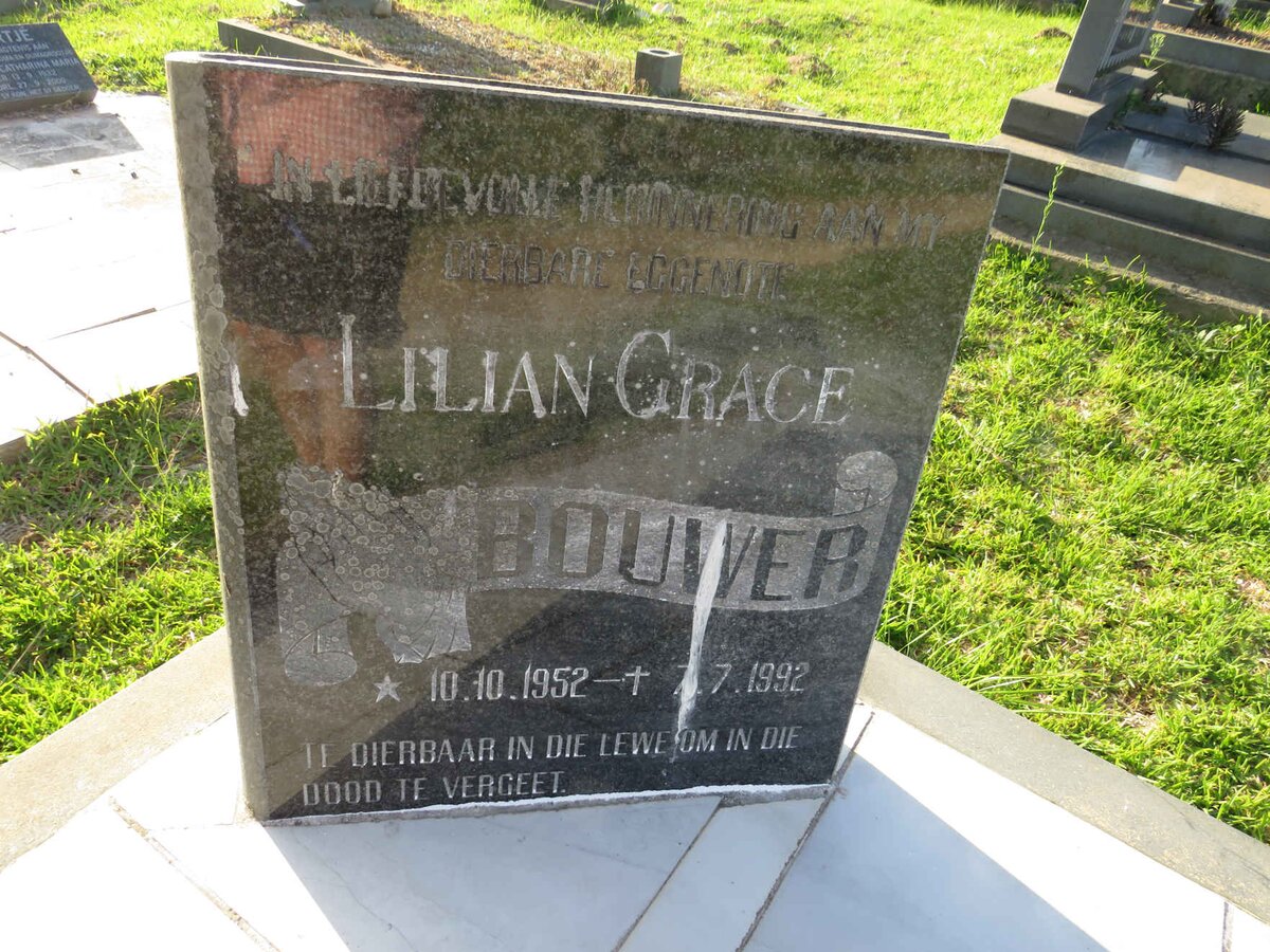 BOUWER Lilian Grace 1952-1992