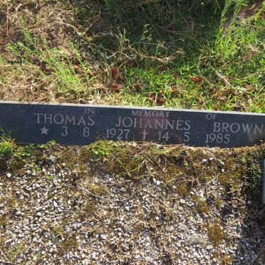BROWN Thomas Johannes 1927-1985