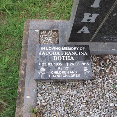 BOTHA Jacoba Francina 1935-2015