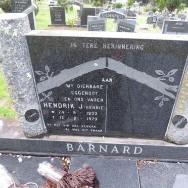 BARNARD Hendrik J. 1933-1979