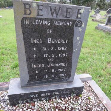 BEWEE Ines Beverly 1963-1987 :: BEWEE Inero Johannes 1987-1987