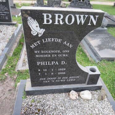 BROWN Philpa D. 1928-2006