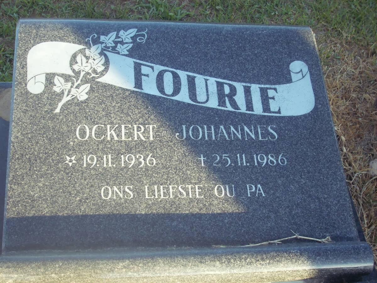 FOURIE Ockert Johannes 1936-1986