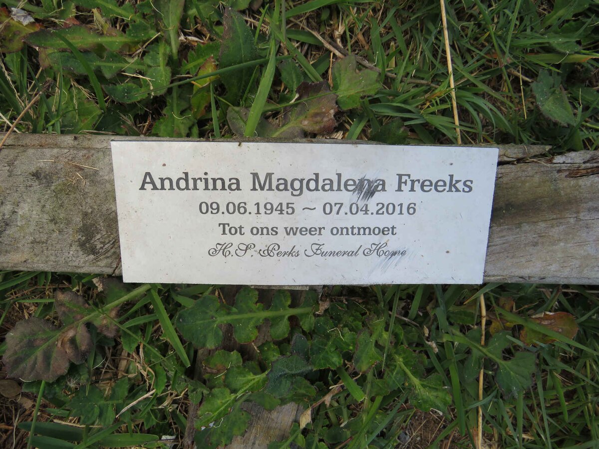 FREEKS Andrina Magdalena 1945-2016