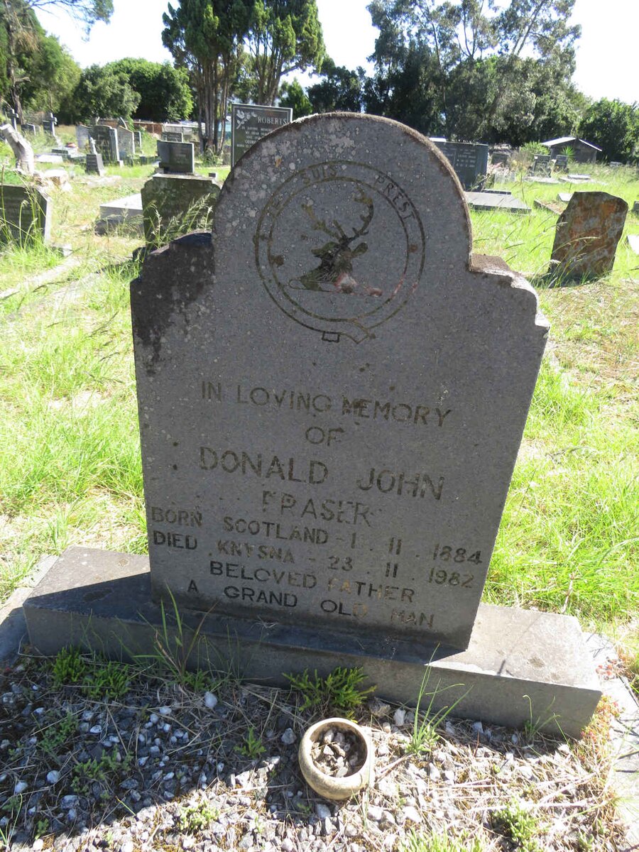 FRASER Donald John 1884-1982