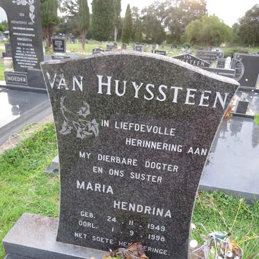 HUYSSTEEN Maria Hendrina, van 1949-1998