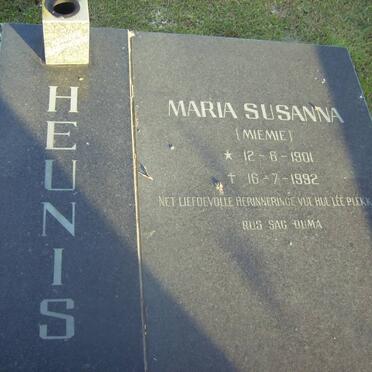 HEUNIS Casper Gilbert 1900-1990 &amp; Maria Susanna 1901-1992