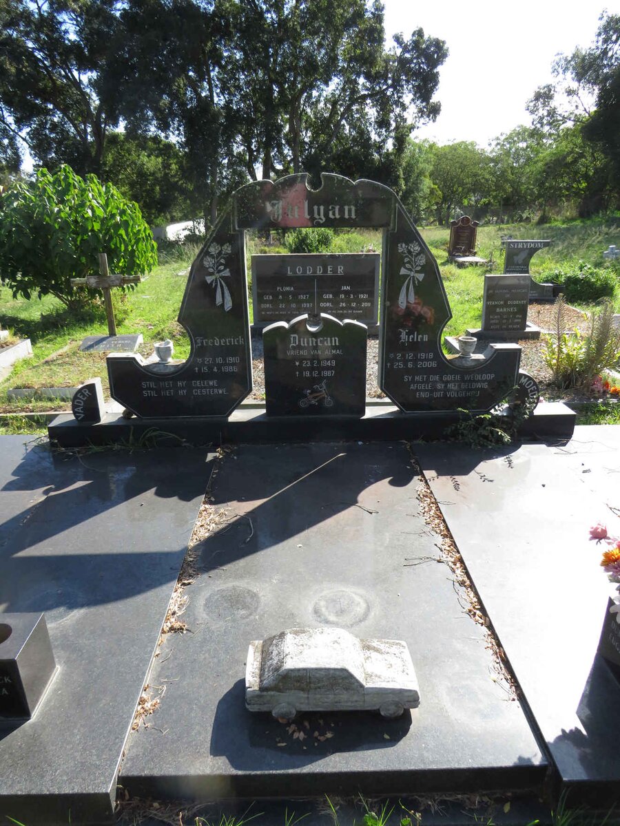 JULYAN Frederick 1910-1986 &amp; Helen 1918-2006 :: JULYAN Duncan 1949-1987