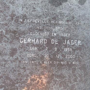JAGER Gerhard, de 1958-2000