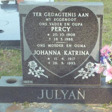 JULYAN Percy 1908-1986 &amp; Johanna Katrina 1917-1993
