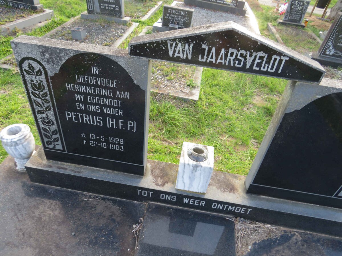 JAARSVELDT H.F.P., van 1929-1983