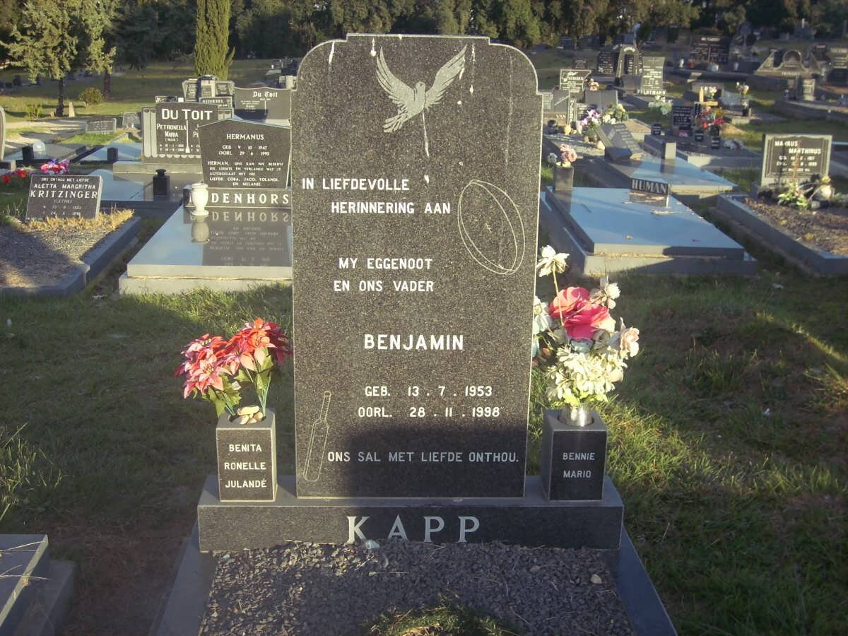 KAPP Benjamin 1953-1998