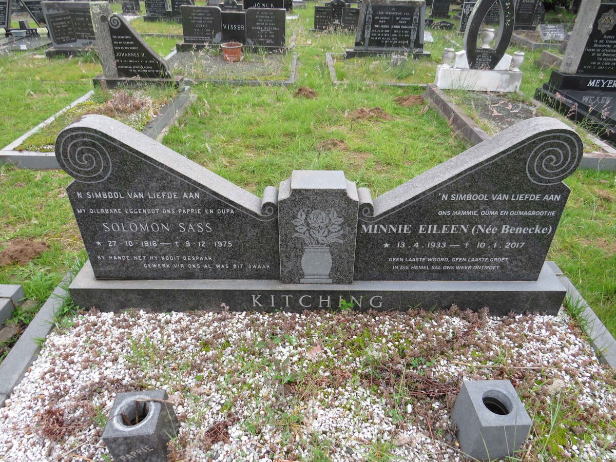 KITCHING Solomon Sass 1916-1975 & Minnie Eileen BENECKE 1933-2017