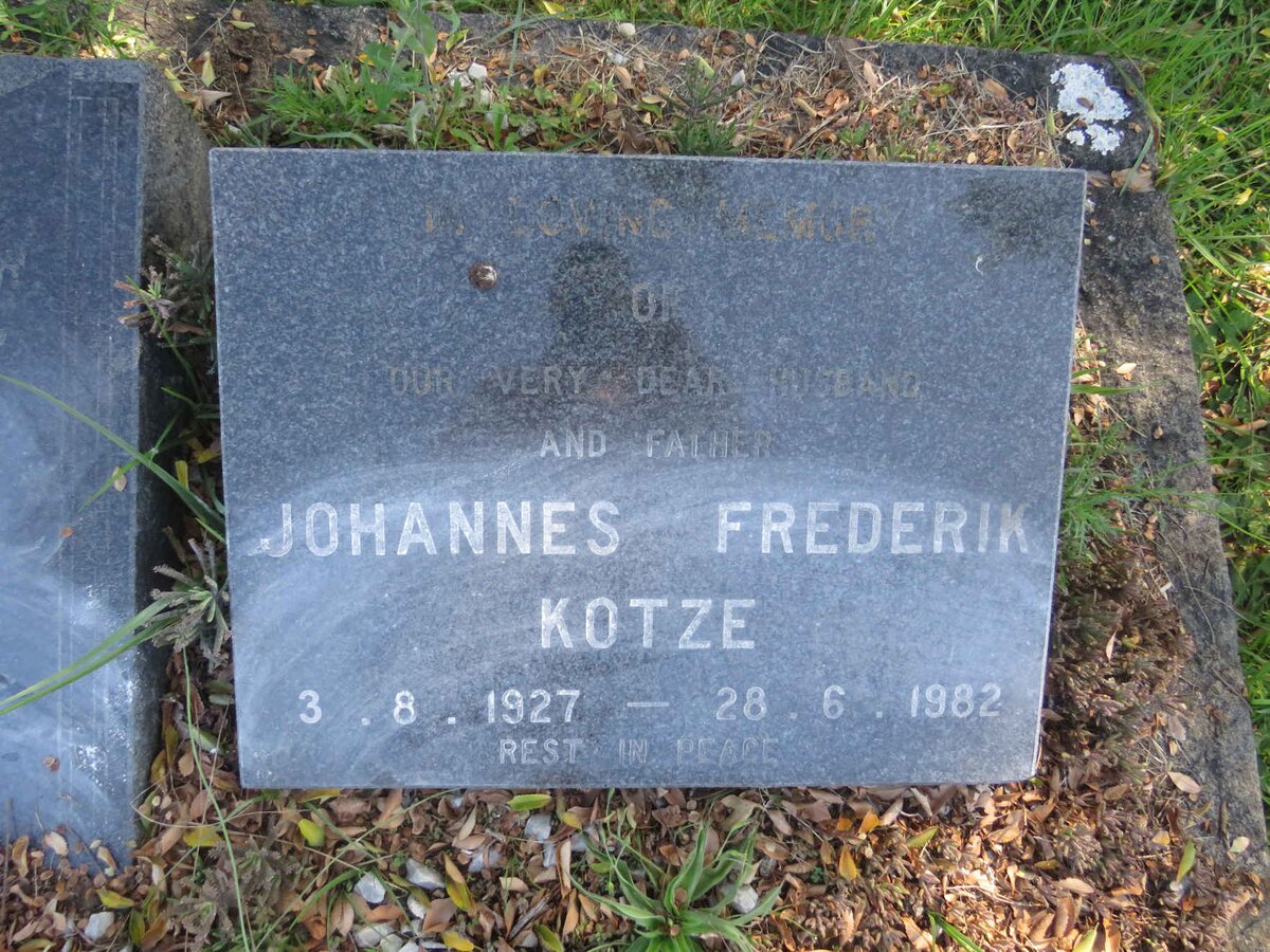 KOTZE Johannes Frederik 1927-1982