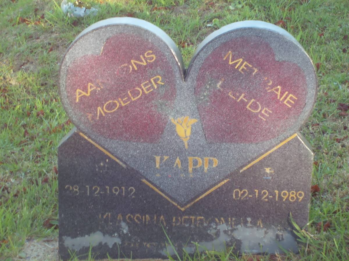 KAPP Klassina Petronella 1912-1989