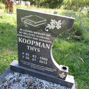 KOOPMAN Thys 1960-2013
