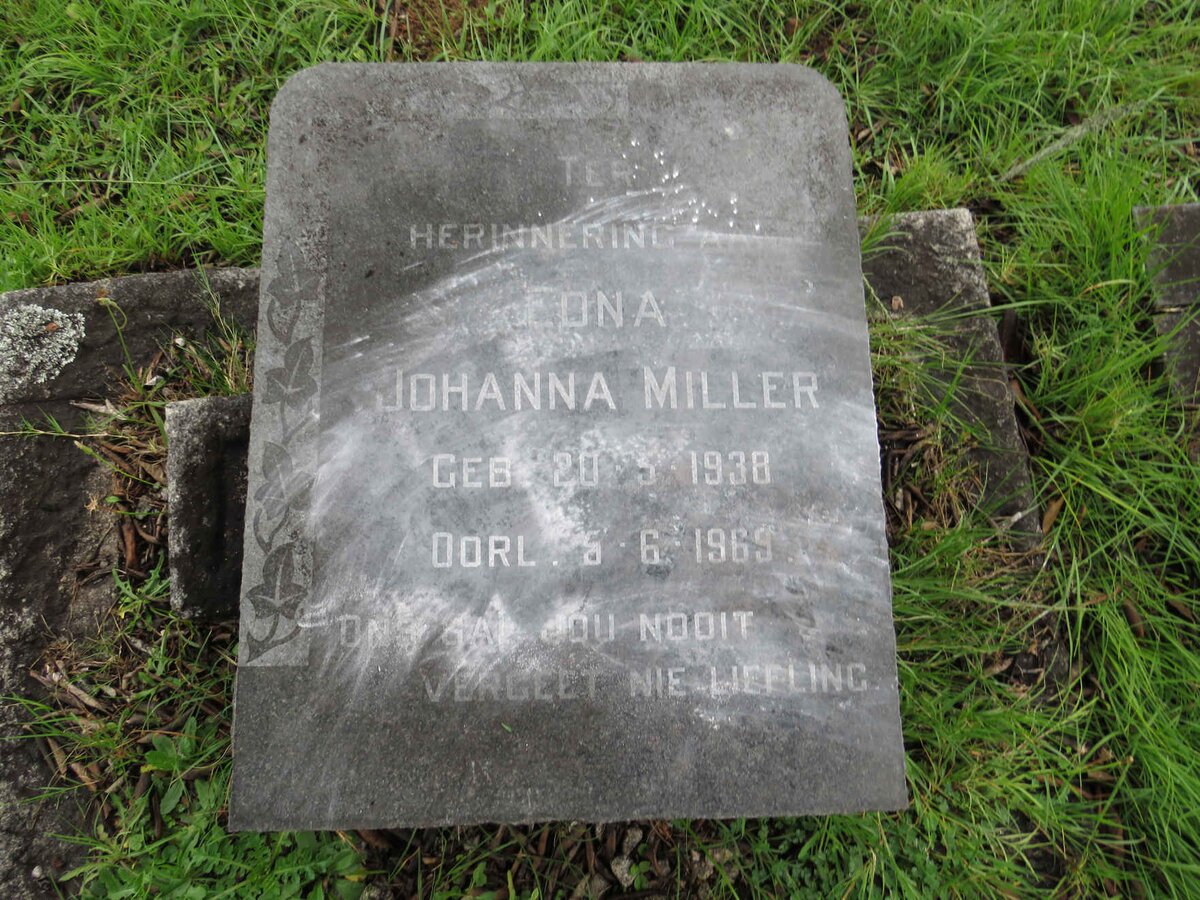 MILLER Edna Johanna 1938-1969