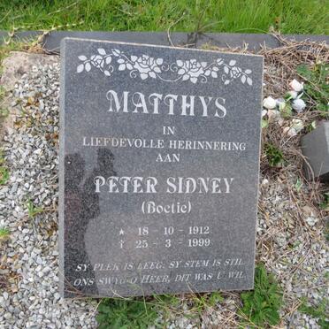 MATTHYS Peter Sidney 1912-1999