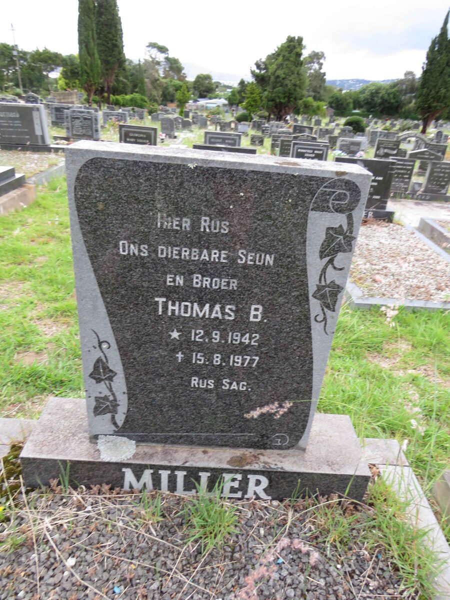 MILLER Thomas B. 1942-1977