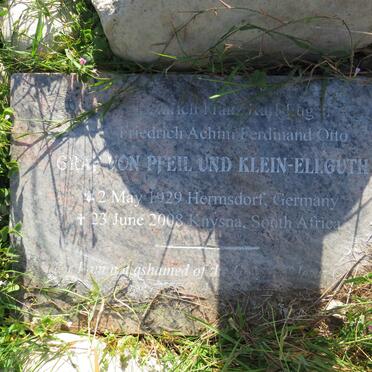 PFEIL Heinrich Franz Karl Eugen Friedrich Achim Ferdinand Otto, von 1929-2008