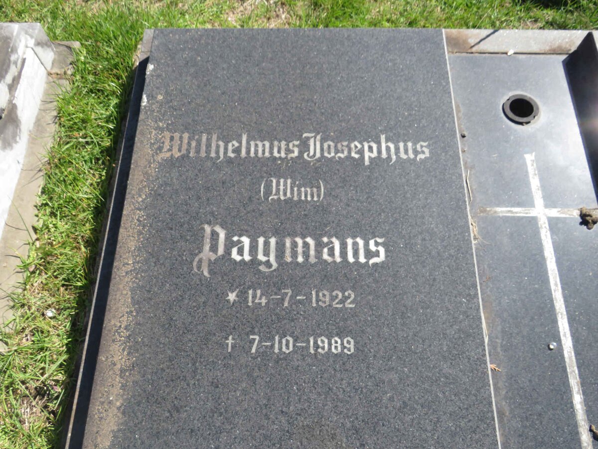 PAYMANS Wilhelmus Josephus 1922-1989