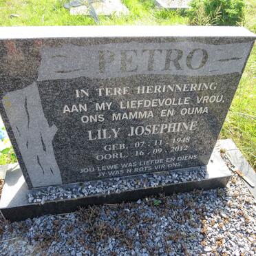 PETRO Lily Josephine 1948-2012