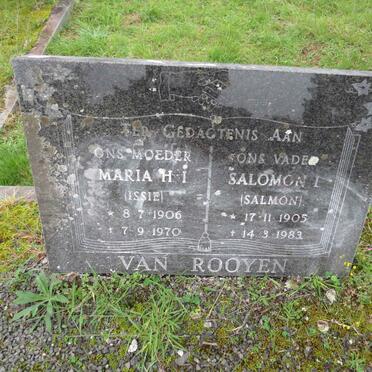 ROOYEN Salomon I., van 1905-1983 & Maria H.I. 1906-1970