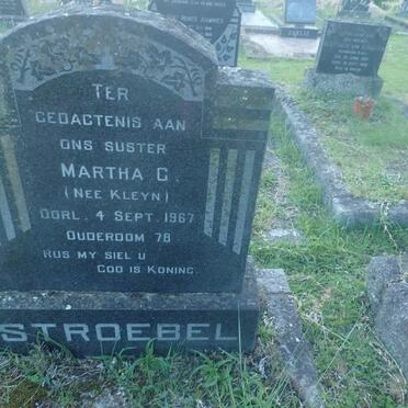 STROEBEL Martha C. nee KLEYN -1967