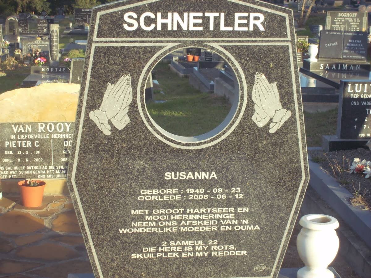 SCHNETLER Susanna 1940-2006