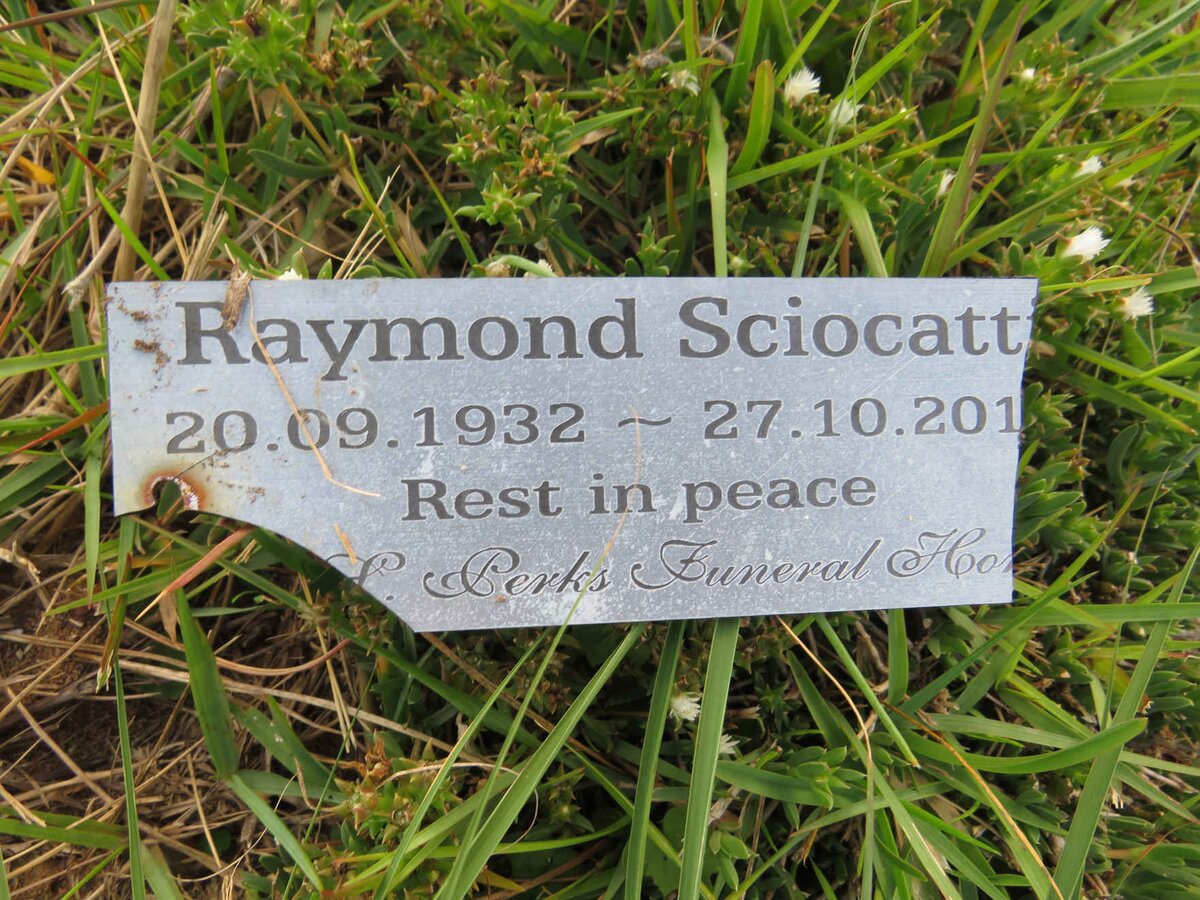 SCIOCATTI Raymond 1932-201?