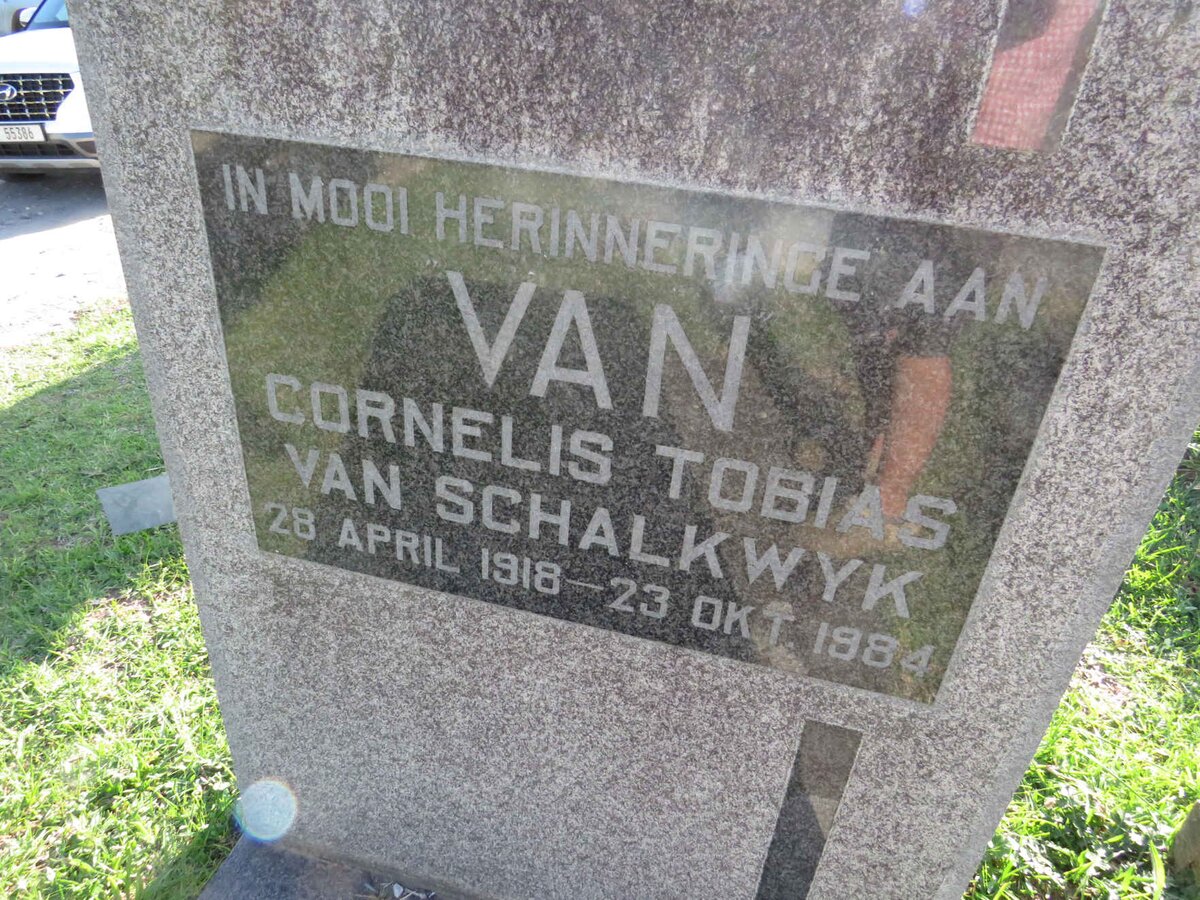 SCHALKWYK Cornelis Tobias, van 1918-1984