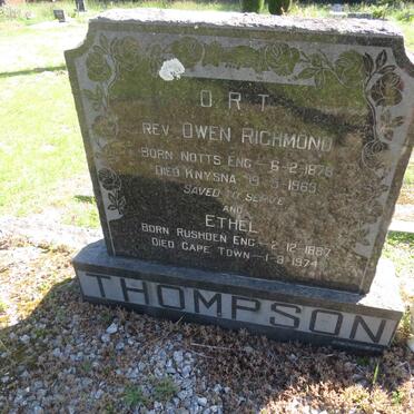 THOMPSON Owen Richmond 1878-1963 &amp; Ethel 1887-1974