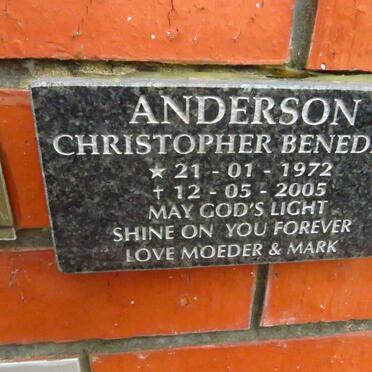 ANDERSON Christopher Benedict 1972-2005