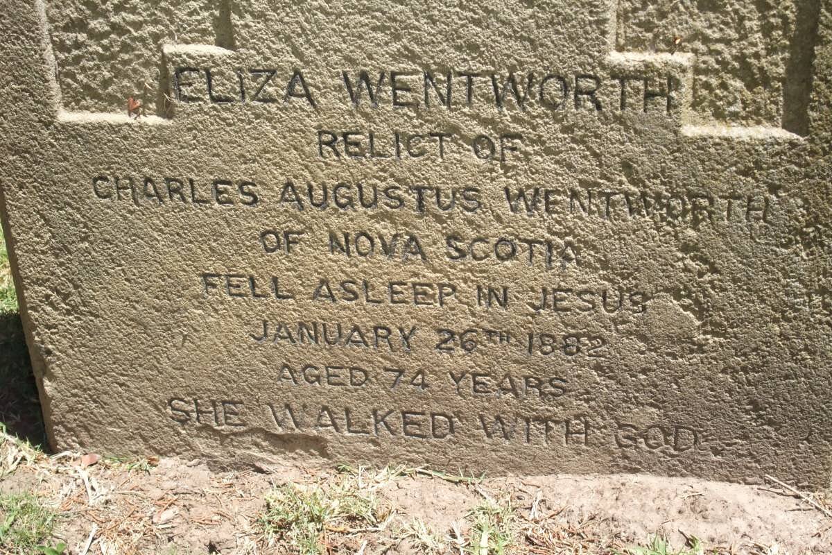 WENTWORTH Eliza -1882