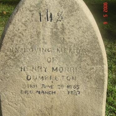 DUMBLETON Henry Morris 1865-1937