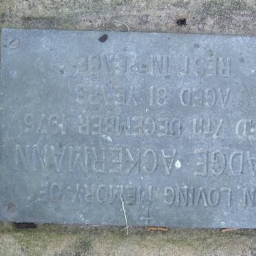 ACKERMANN Madge -1975