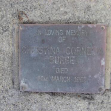 BURGE Christina Cornelia -1962