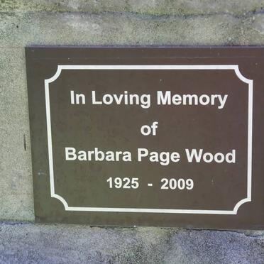 WOOD Barbara Page 1925-2009