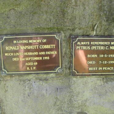 COBBETT Ronald Wapshott -1993 :: NIENABER Petrus C. 1939-1995