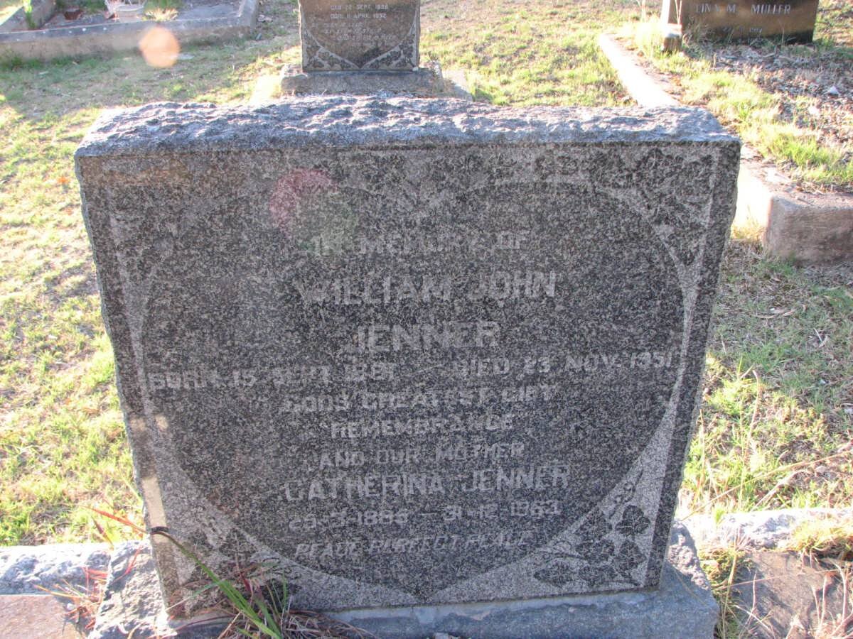 JENNER William John 1881-1951 &amp; Catherina 1885-1963