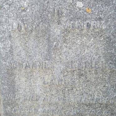 LANCE Johannes Hendricus  -1944