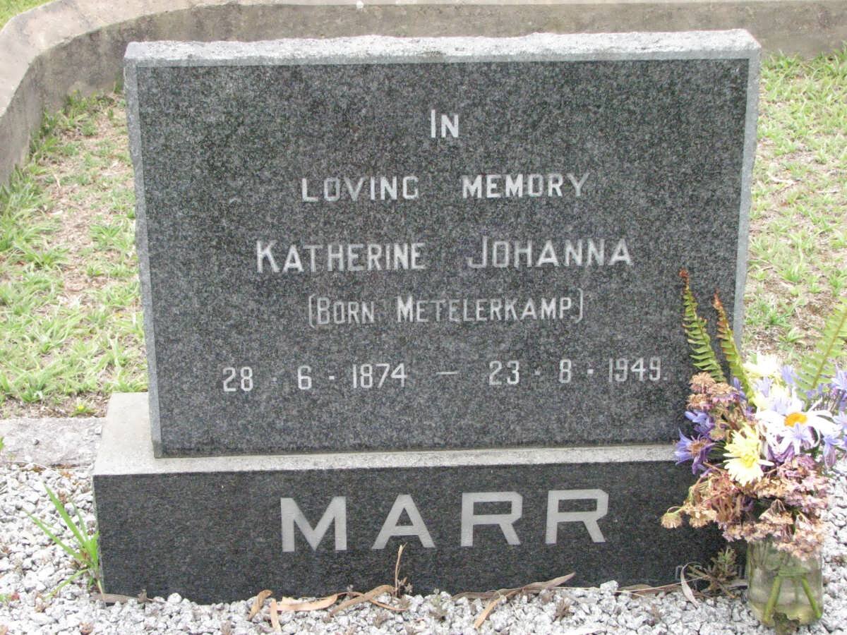 MARR Katherine Johanna nee METELERKAMP 1874-1949
