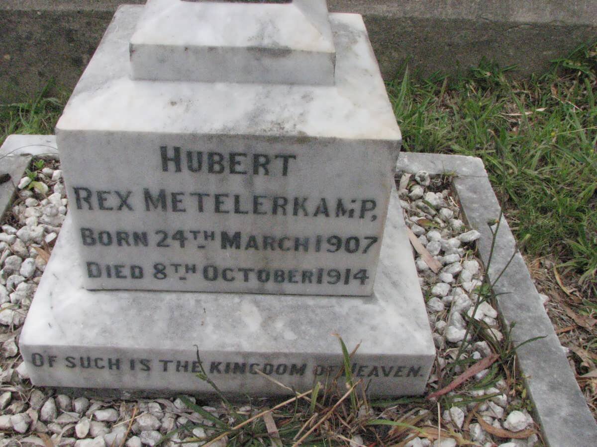 METELERKAMP Hubert Rex 1907-1914