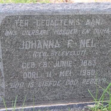 NEL Johanna F. nee BYLEVELDT 1883-1950