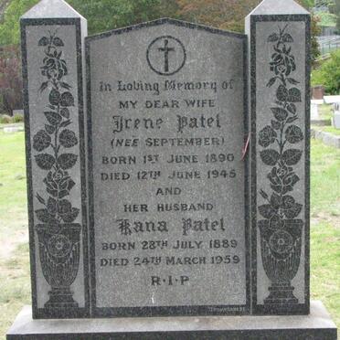 PATEL Kana 1889-1959 &amp; Irene SEPTEMBER 1890-1945