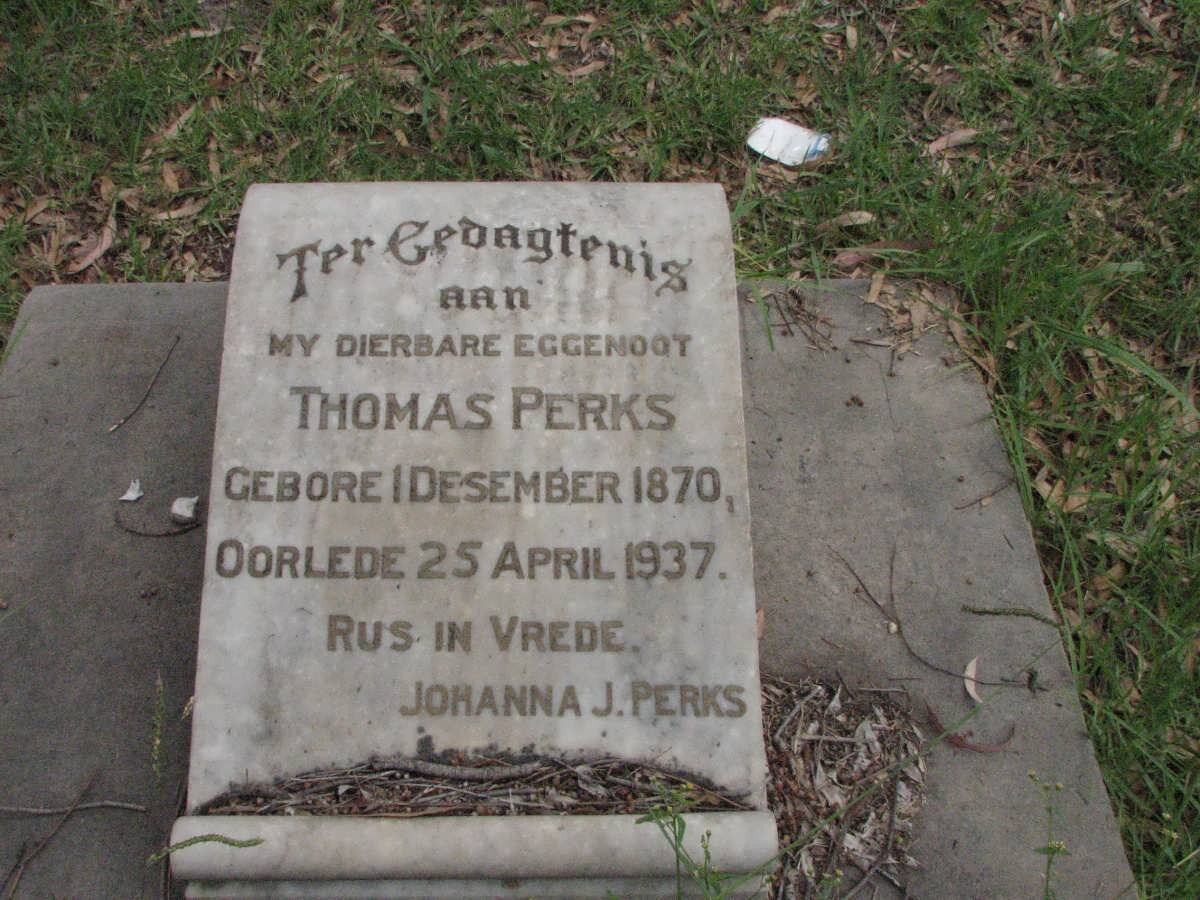 PERKS Thomas 1870-1937