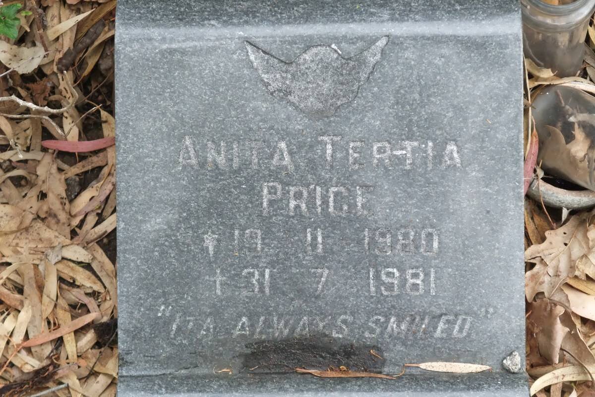 PRICE Anita Tertia 1980-1981